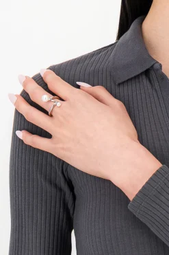 Justine Clenquet Bague Mindy perle