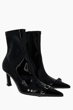 Justine Clenquet Bottines Patti verni noir