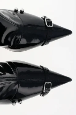 Justine Clenquet Bottines Patti verni noir