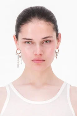 Justine Clenquet Boucles d'oreilles Iris cristal