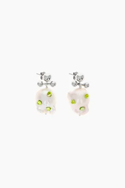 Justine Clenquet Boucles d'oreilles Joan vert