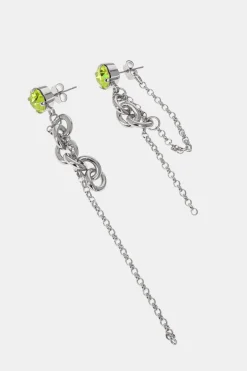 Justine Clenquet Boucles d'oreilles Lucy vert