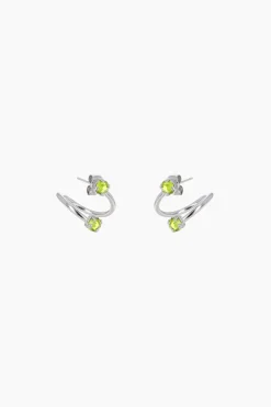 Justine Clenquet Boucles d'oreilles Maxine vert