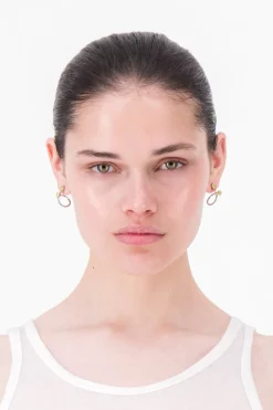 Justine Clenquet Boucles d'oreilles Maxine vert