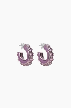 Justine Clenquet Boucles d’oreilles Nina violet