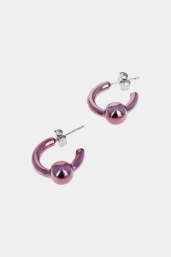 Justine Clenquet Boucles d’oreilles Sam violet