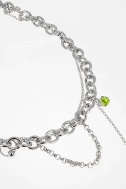 Justine Clenquet Collier Lucy vert