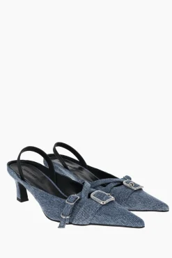 Justine Clenquet Escarpins Joan denim bleu
