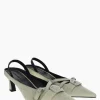 Justine Clenquet Escarpins Joan denim pistache