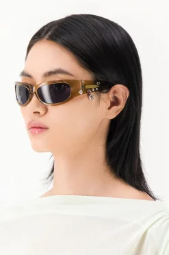 Justine Clenquet Lunettes de soleil Clara marron