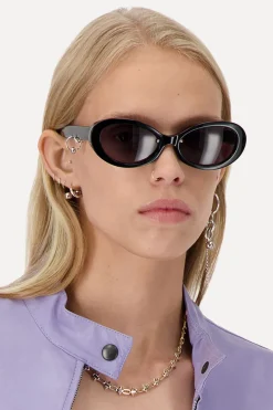Justine Clenquet Lunettes de soleil Drew noir