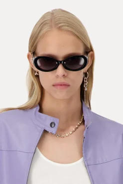 Justine Clenquet Lunettes de soleil Drew noir