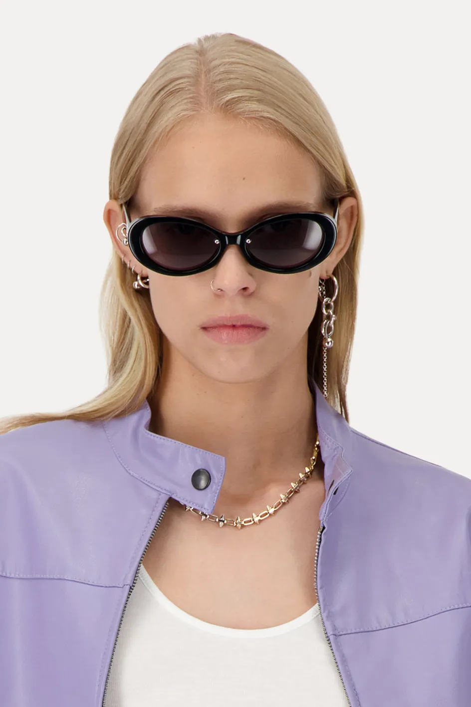 Justine Clenquet Lunettes de soleil Drew noir