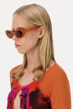 Justine Clenquet Lunettes de soleil Drew orange
