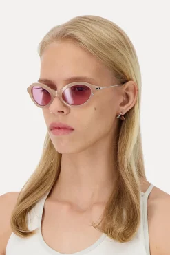 Justine Clenquet Lunettes de soleil Neve beige