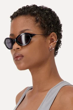Justine Clenquet Lunettes de soleil Neve noir