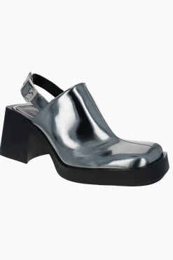 Justine Clenquet Mules Raf gun metal