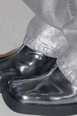 Justine Clenquet Mules Raf gun metal