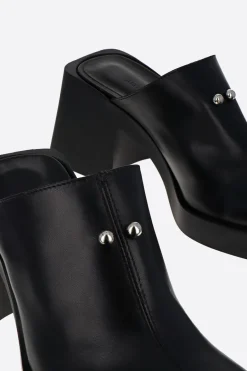 Justine Clenquet Mules Raya noir
