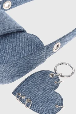 Justine Clenquet Sac Dylan denim bleu