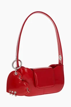 Justine Clenquet Sac Dylan rouge verni