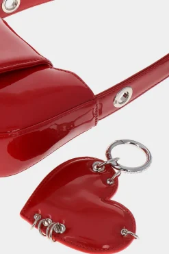 Justine Clenquet Sac Dylan rouge verni